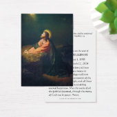 Carte de prière funéraire du Jardin Jésus de Geths (Bureau)