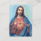 Carte de prière funéraire du Sacré-Coeur de Jésus (Devant)
