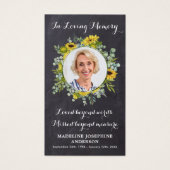 Carte de prière funéraire du tournesol Memorial Ta (Devant)