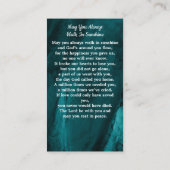 Carte de prière funéraire Emerald Green Photo (Dos)