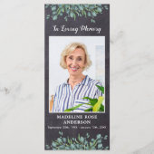 Carte de prière funéraire en ardoise grise Eucalyp (Devant)