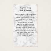 Carte de prière funéraire en marbre (Dos)