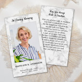 Carte de prière funéraire en marbre