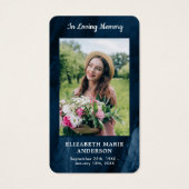 Carte de prière funéraire en marbre bleu (Devant)