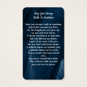 Carte de prière funéraire en marbre bleu (Dos)