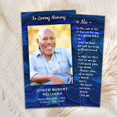 Carte de prière funéraire en marbre bleu Photo