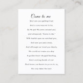 Carte de prière funéraire en mémoire d'amour (Dos)