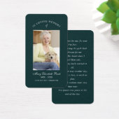 Carte de prière funéraire en mémoire d'amour (Bureau)