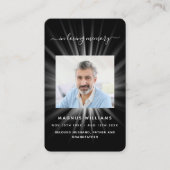 Carte de prière funéraire en noir blanc (Devant)