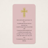 Carte de prière funéraire en or rose Dusty (Dos)