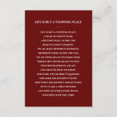 Carte de prière funéraire en rouge foncé avec phot (Dos)