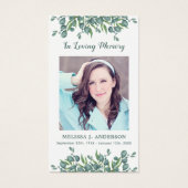 Carte de prière funéraire Eucalyptus (Devant)