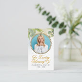 Carte de prière funéraire Eucalyptus (Debout devant)