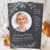 Carte de prière funéraire Eucalyptus