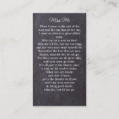 Carte de prière funéraire Eucalyptus (Dos)