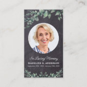 Carte de prière funéraire Eucalyptus (Devant)