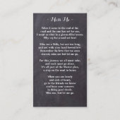 Carte de prière funéraire Eucalyptus Memorial Gree (Dos)