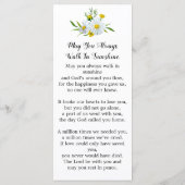 Carte de prière funéraire florale (Dos)