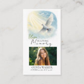 Carte de prière funéraire funéraire Dove in Sunlig (Devant)