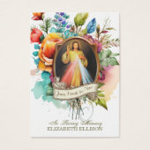 Carte de prière funéraire Jésus de la Miséricorde (Devant)