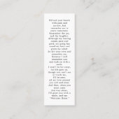 Carte de prière funéraire Memorial 3 Photo Collect (Dos)