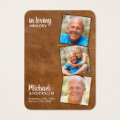 Carte de prière funéraire Memorial 3 Photo Sympath (Devant)