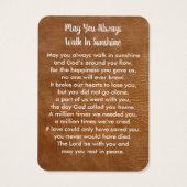 Carte de prière funéraire Memorial 3 Photo Sympath (Dos)