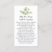 Carte de prière funéraire Memorial Floral Daisy Ph (Dos)