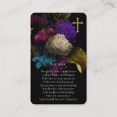 Carte de prière funéraire Memorial Floral Sympathy (Dos)