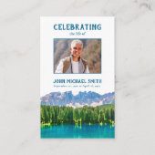 Carte de prière funéraire Memorial Mountain Lake (Devant)