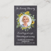 Carte de prière funéraire mémorial tournesol Eucal (Devant)