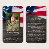 Carte de prière funéraire militaire de première cl (Devant & derrière)