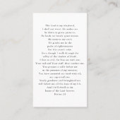 Carte de prière funéraire minimaliste moderne (Dos)