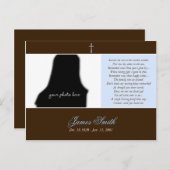 Carte de prière funéraire Modèle photo :: 2A (Devant / Derrière)