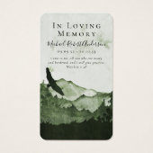 Carte de prière funéraire Mountain Photo (Devant)