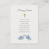 Carte de prière funéraire orthodoxe de la couronne (Dos)