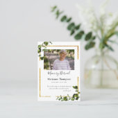 Carte de prière funéraire orthodoxe Eucalyptus (Debout devant)