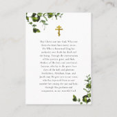 Carte de prière funéraire orthodoxe Eucalyptus (Dos)