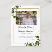 Carte de prière funéraire orthodoxe Eucalyptus (Devant)