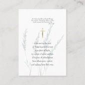 Carte de prière funéraire orthodoxe fleur sauvage  (Dos)