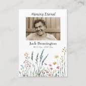 Carte de prière funéraire orthodoxe fleur sauvage  (Devant)