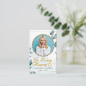 Carte de prière funéraire photo de feuillage (Debout devant)