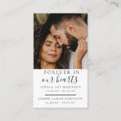 Carte de prière funéraire photo double mémorial (Devant)