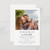 Carte de prière funéraire photo double mémorial (Devant / Derrière)