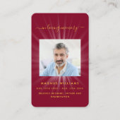 Carte de prière funéraire photo légère Bourgogne (Devant)