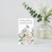 Carte de prière funéraire Poème commémoratif Fleur (Debout devant)