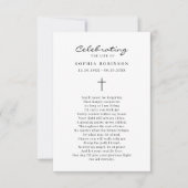 Carte de prière funéraire pour célébration de vie  (Devant)