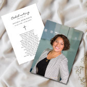 Carte de prière funéraire pour célébration de vie 