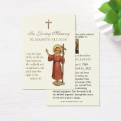 Carte de prière funéraire pour Enfant Jésus Écritu (Bureau)