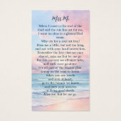 Carte de prière funéraire pour la commémoration de (Dos)